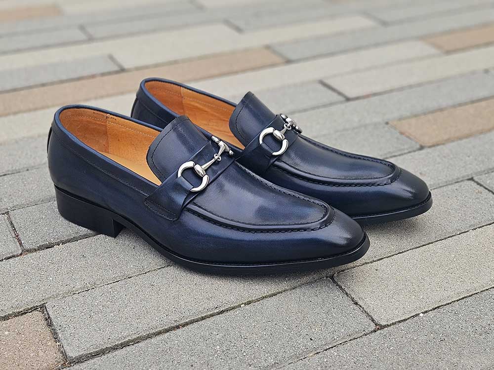 Carrucci Men's Burnished Signature Buckle Loafer - 7.5