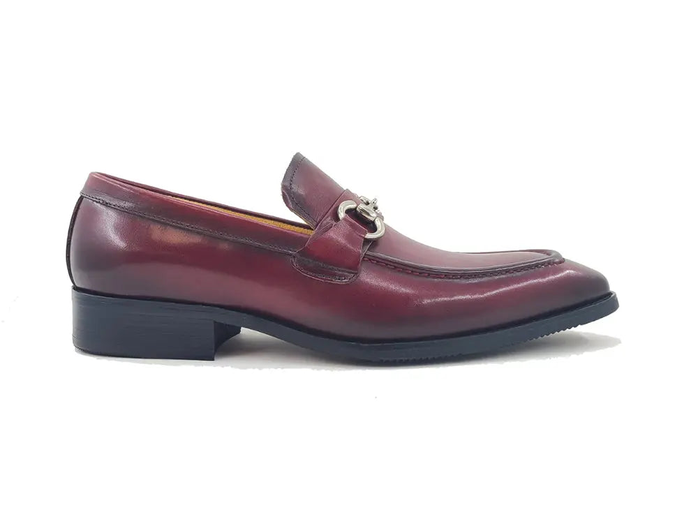 Men's Burnished Signature Buckle Loafer-New Designer Collection - 7.5
