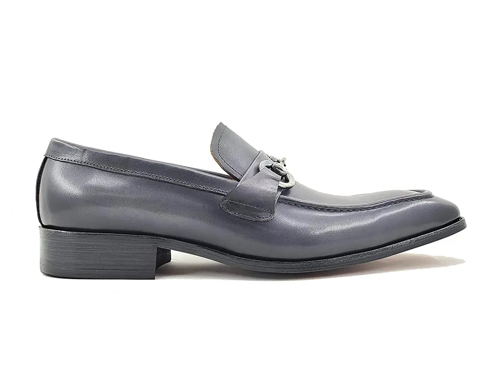 Men's Burnished Signature Buckle Loafer-New Designer Collection - 7.5