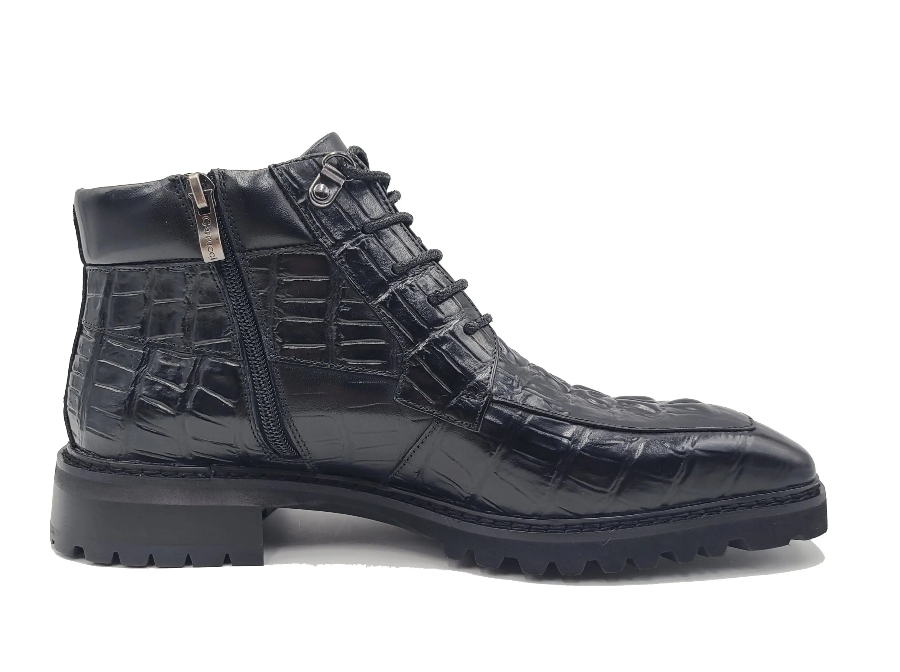 Men's Lace-up Boots Alligator Embossed - 7.5