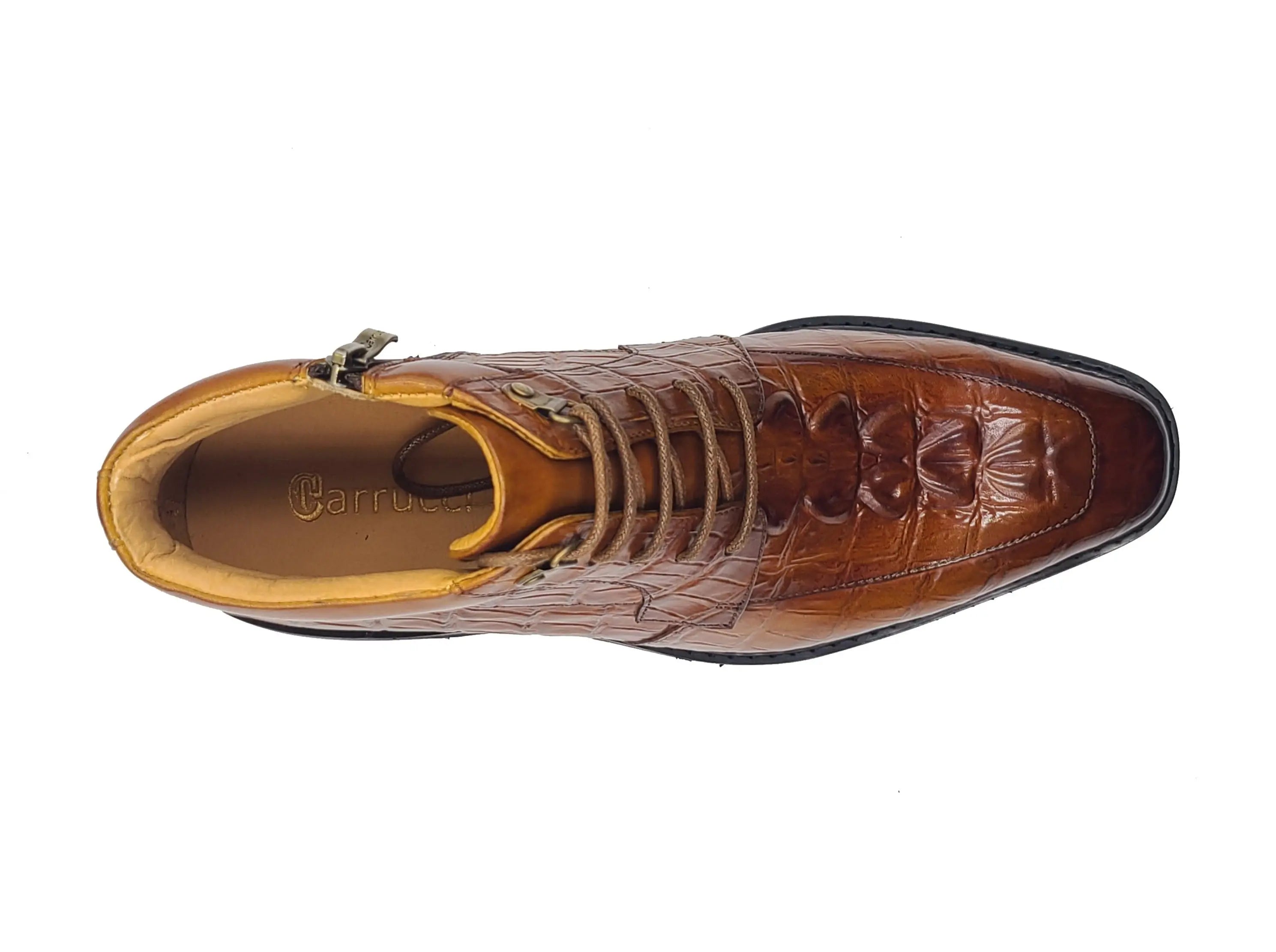 Men's Lace-up Boots Alligator Embossed - 8