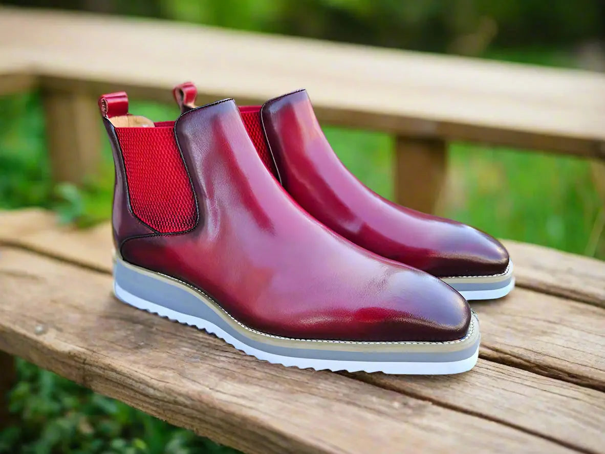 Men's Patina Chelsea Boot-New Designer Collection - 7.5
