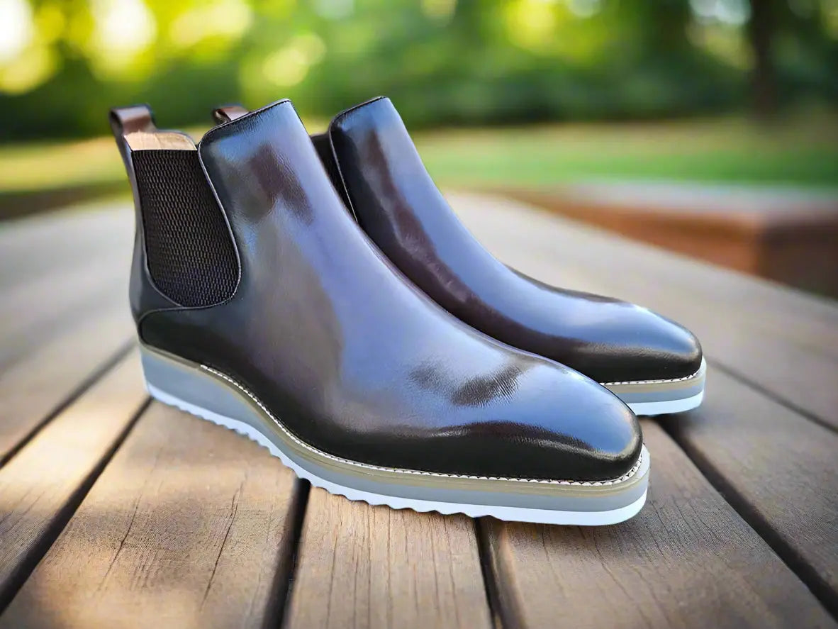 Men's Patina Chelsea Boot-New Designer Collection - 7.5