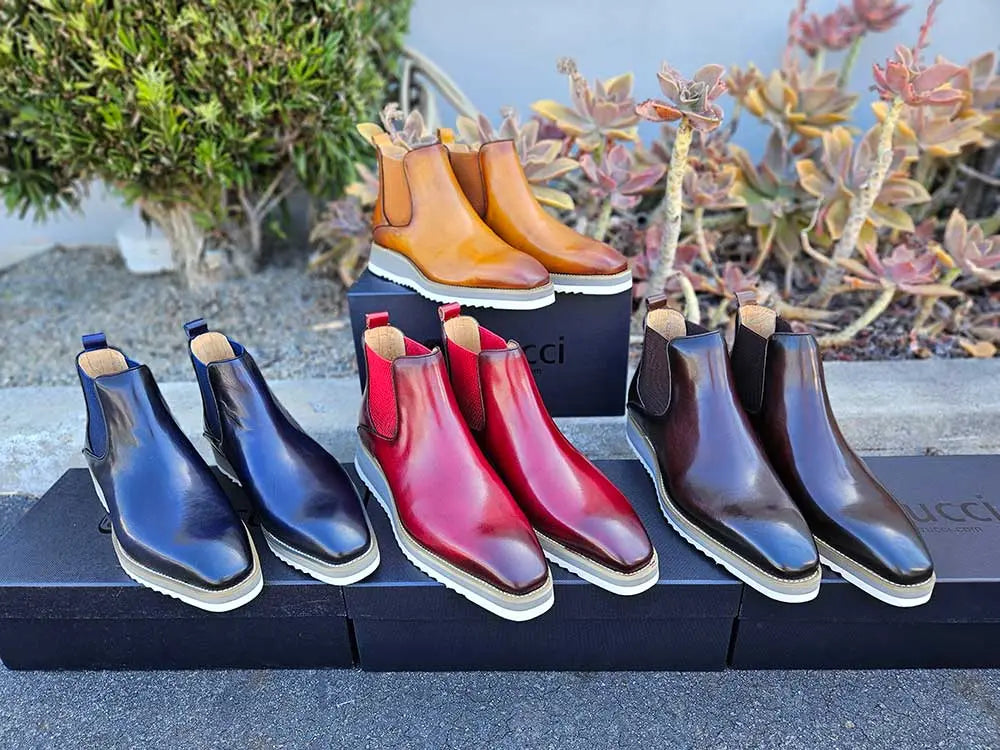 Men's Patina Chelsea Boot-New Designer Collection - 7.5