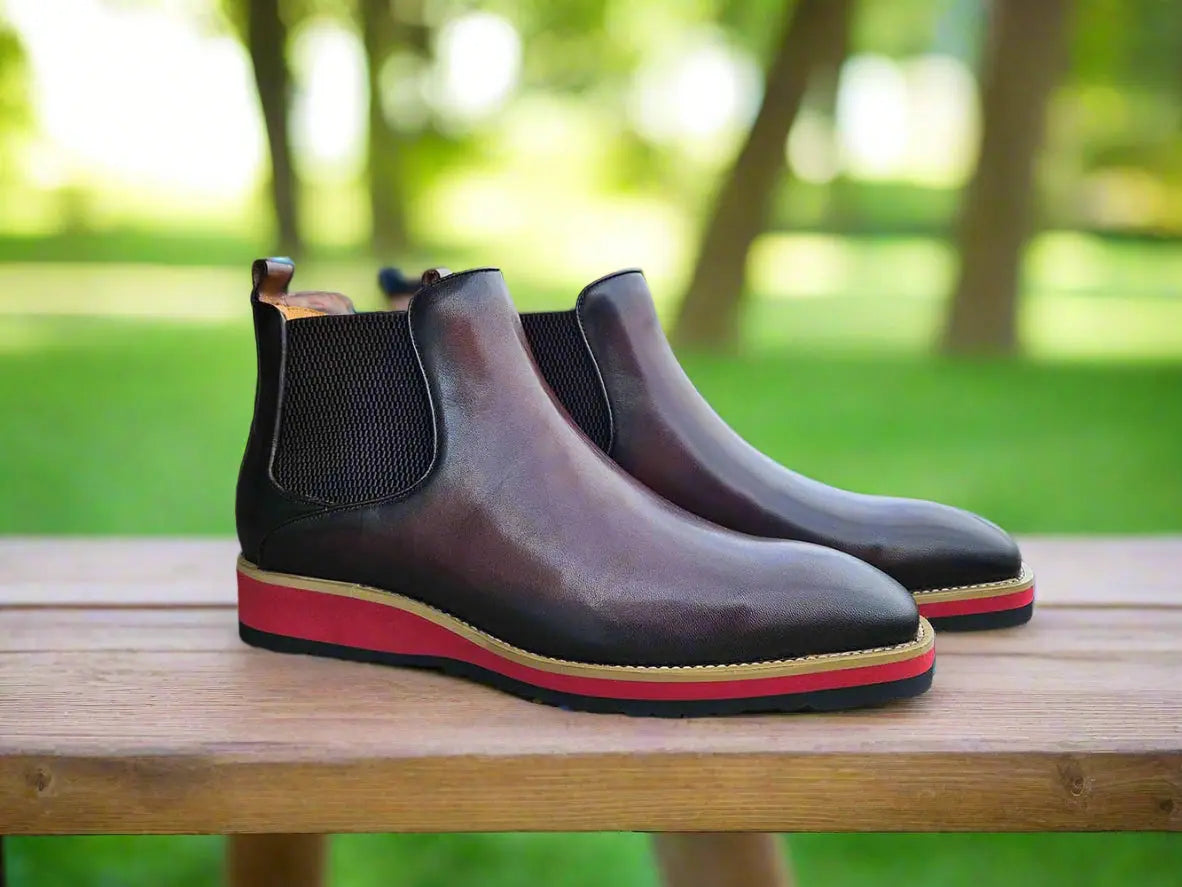 Men's Patina Chelsea Boot-New Designer Collection - 7.5