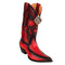 Men's King Exotic Boots Genuine Ostrich Leg 3x Toe Boot - Red (495v20512)
