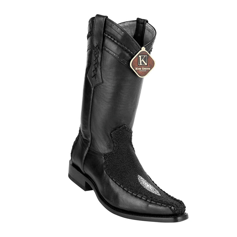 Men's King Exotic Boots Genuine Stingray European Toe Black (477bd1205) - 6 E