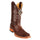Men's King Exotic Elephant Skin Boots With Saddle Square Toe Handcrafted Brown (48177007)