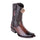 Men's King Exotic Genuine Ostrich Boots Dubai Toe Handcrafted Burnished Brown (479B0316)