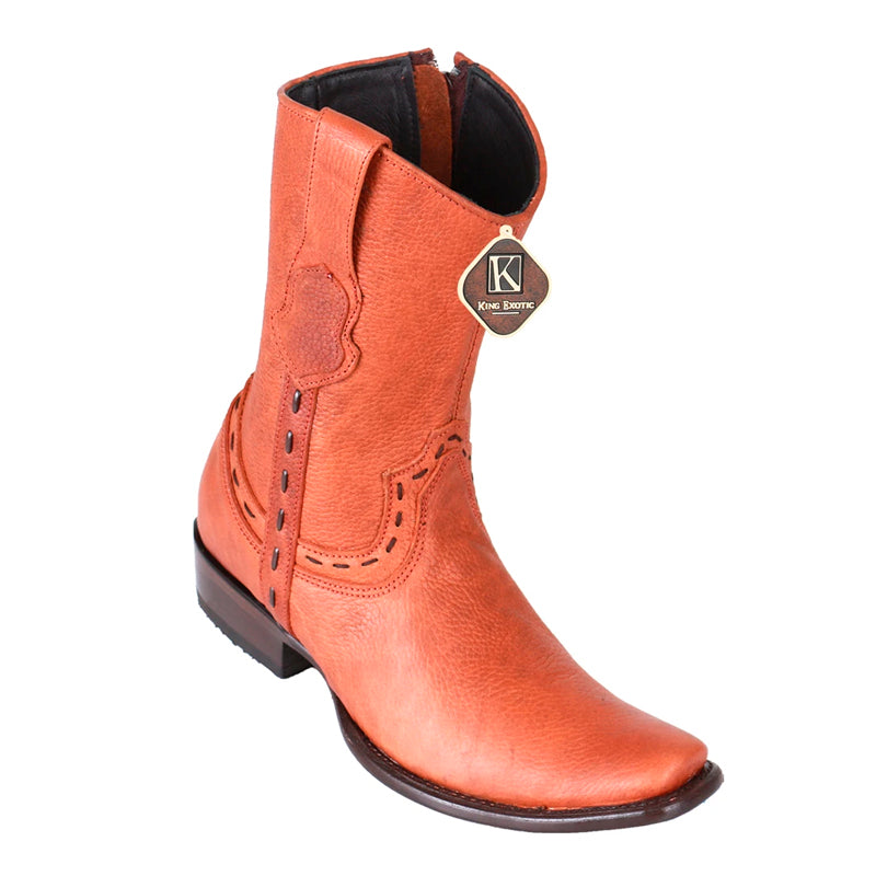 Men's King Exotic Leather Boots Dubai Toe Handcrafted Honey (479B2751) - 6 E