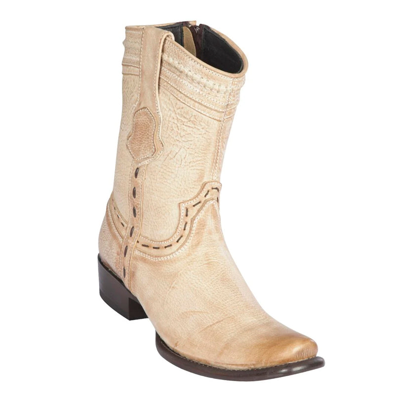 Men's King Exotic Leather Boots Dubai Toe Handcrafted Honey (479B3651) - 6 E