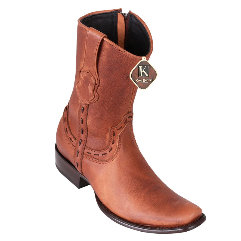 Men's King Exotic Leather Boots Dubai Toe Handcrafted Honey (479B9951) - 6 E