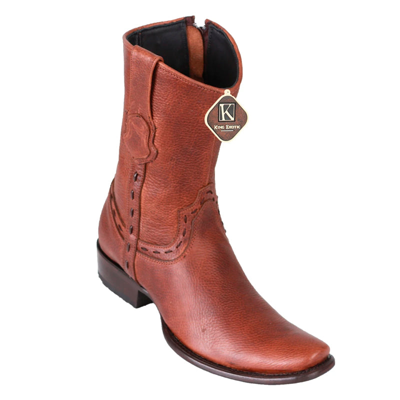 Men's King Exotic Leather Boots Dubai Toe Handcrafted Brown (479B2707) - 6 E