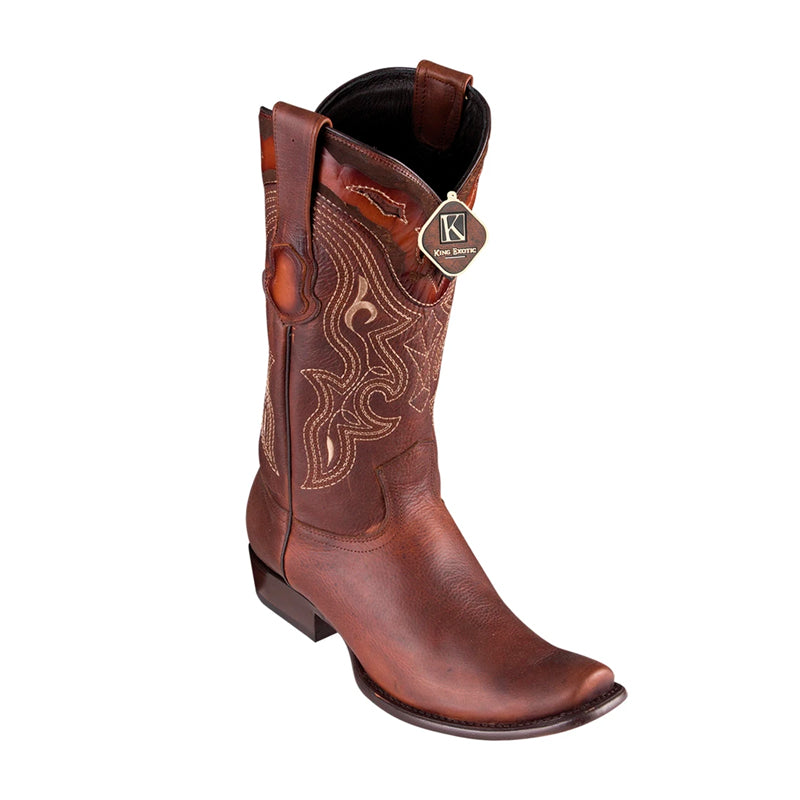 Men's King Exotic Leather Boots Dubai Toe Handcrafted Walnut (4799940) - 6 E