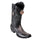 Men's King Exotic Ostrich Leg Boots With Deer Dubai Toe Handcrafted Faded Gray (479F0538)