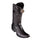 Men's King Exotic Ostrich Leg Boots With Deer Dubai Toe Handcrafted Black (479F0505)