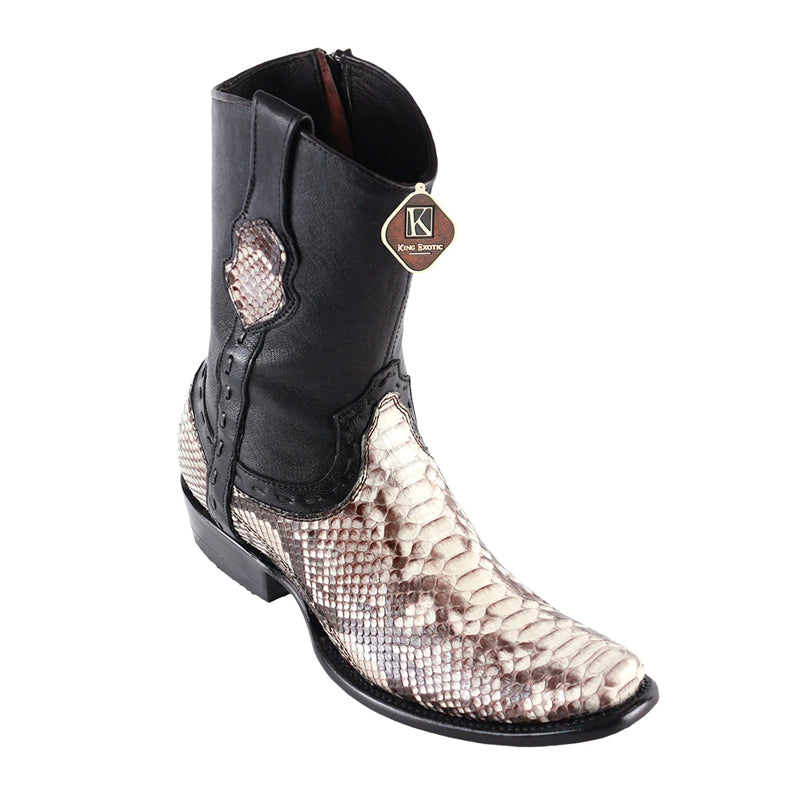 Men's King Exotic Python Boots Dubai Toe Handcrafted Natural (479B5749) - 6 E