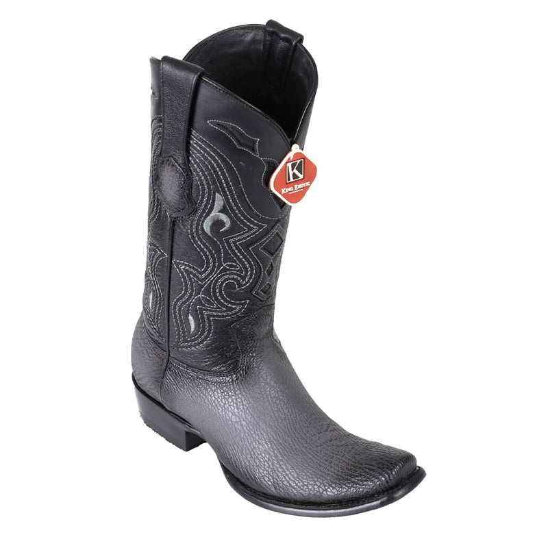 Men's King Exotic Sharkskin Boots Dubai Toe Handcrafted Faded Gray (4790938) - 6 E