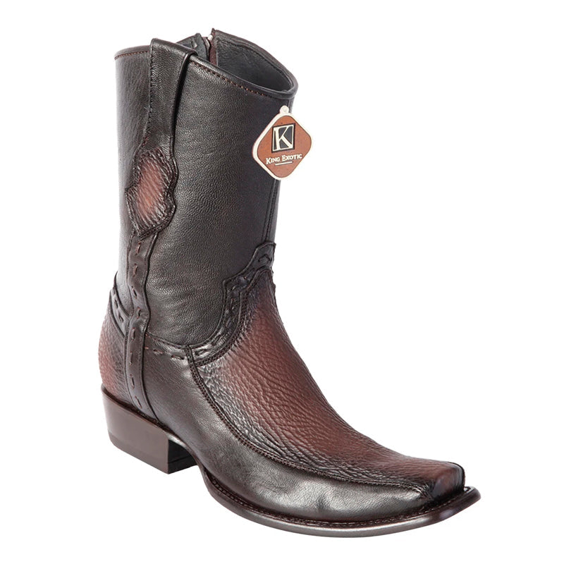 Men's King Exotic Sharkskin Boots With Inside Zipper Dubai Toe Handcrafted (479BF0916) - 6 E