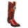 Men's King Exotic Snip Toe Eel Boots Handcrafted Burnished Cognac (494RD0857)