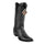 Men's King Exotic Snip Toe Pull Up Leather Boots Handmade Black (4943805-1)