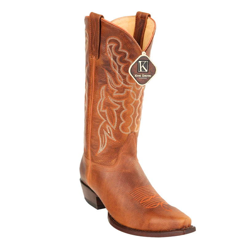 Men's King Exotic Snip Toe Rage Leather Boots Handmade Honey (4949951) - 6 E