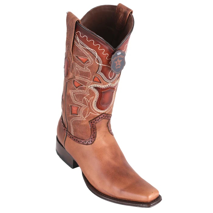 Los Altos Boots - Mens Dress Cowboy Boot - Low Priced Men's Rage European Toe Cowboy Boots - Honey - 6