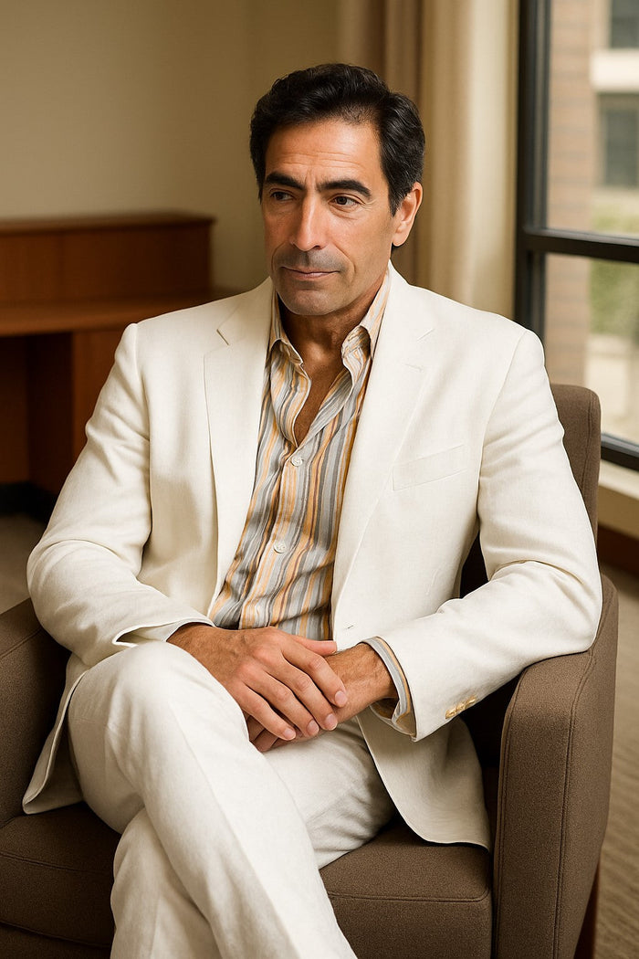 Men's Beach Wedding Attire Suit Menswear White $199