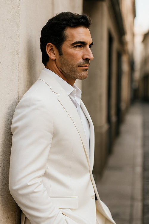 Men's Beach Wedding Attire Suit Menswear White $199
