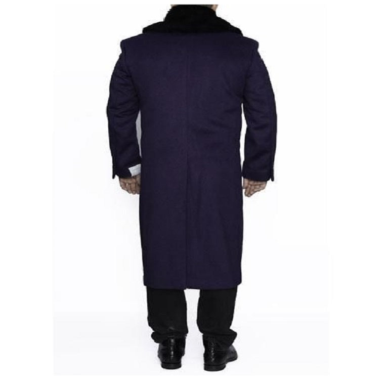 Men's Big And Tall Overcoat Long Men's Dress Topcoat - Winter Coat Purple Overcoat