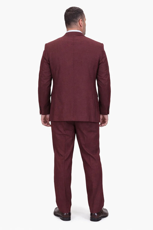 Men’s Burgundy Vintage Style Wool Suit