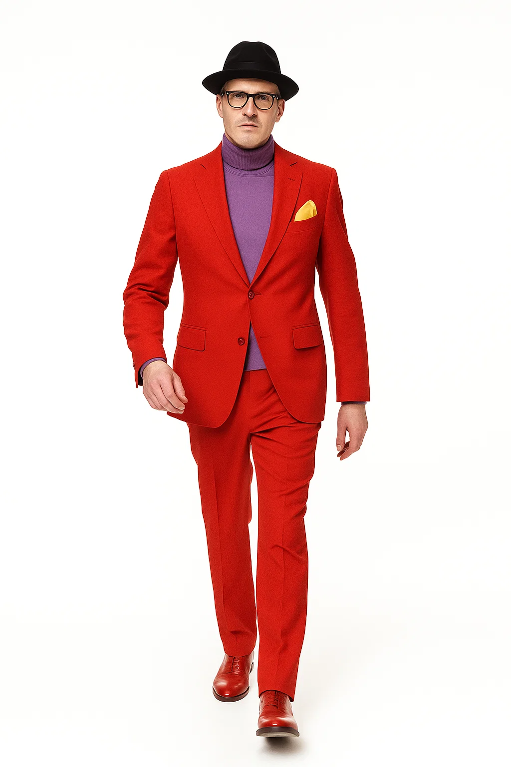 Discounted Jacket and Pants 2 Button Cheap Priced Business Suits Clearance Sale Hot Mens Red Suit - 58R
