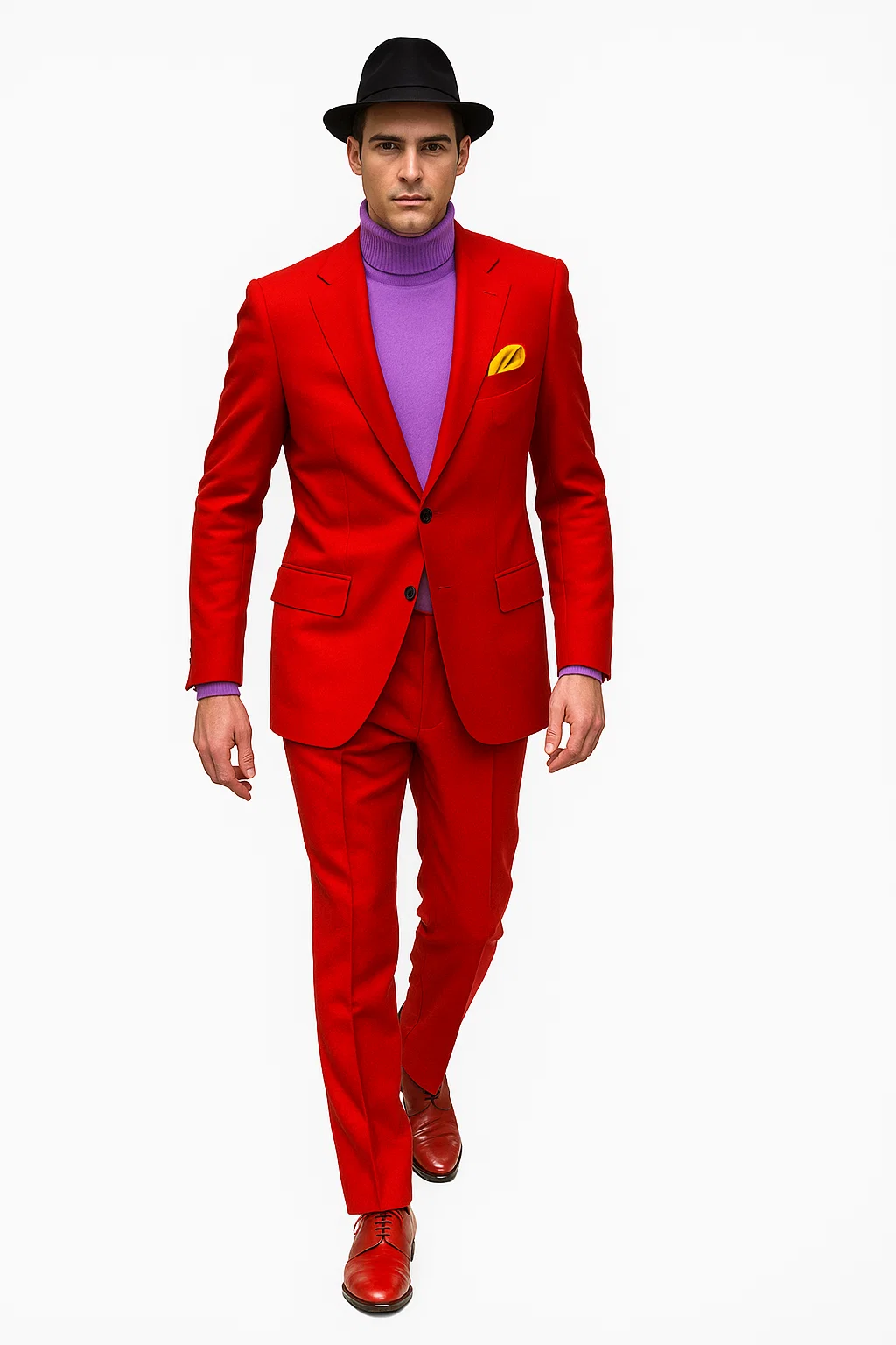 Discounted Jacket and Pants 2 Button Cheap Priced Business Suits Clearance Sale Hot Mens Red Suit - 58R