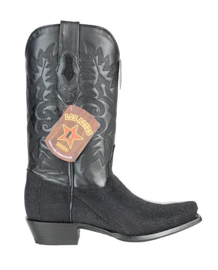 Men's Los Altos Boots Classic Genuine Stingray 7 Toe Single Stone Handmade Dress Cowboy Botas De Mantarraya - Mantarraya Boots Cheap Priced For Sale Online - 6.0 Standard / D / Medium