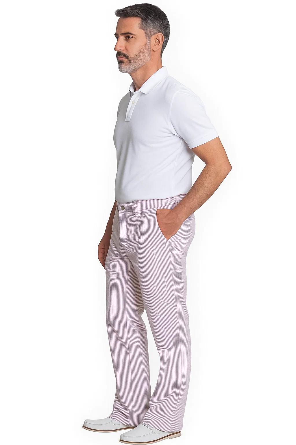 Men's Purple Lavender Seersucker Sear sucker suit dress pants - dress size pants : 28 Unfinished bottom