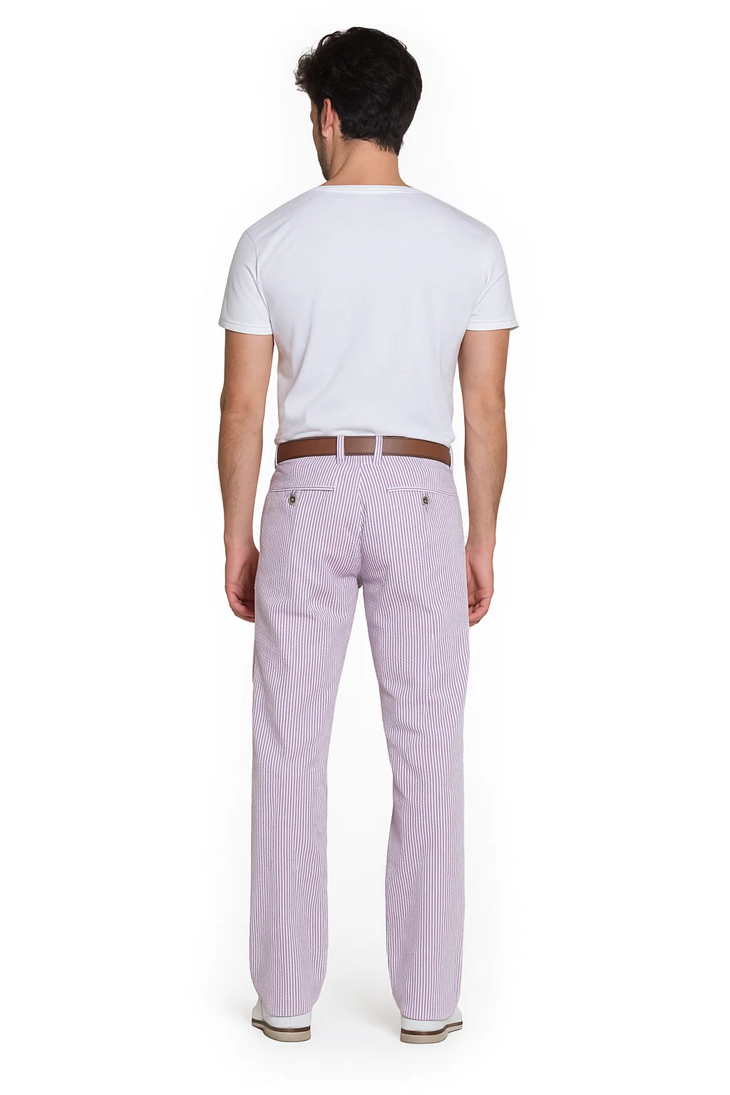 Men's Purple Lavender Seersucker Sear sucker suit dress pants - dress size pants : 28 Unfinished bottom