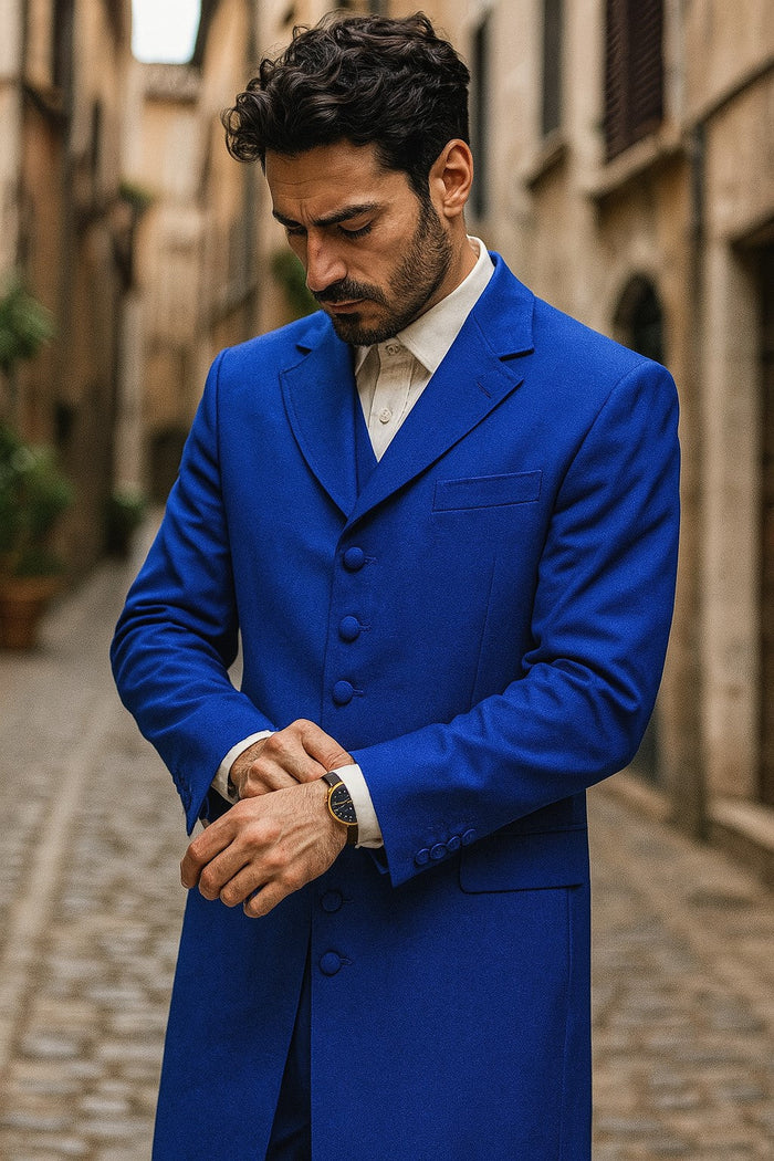 Men's Royal Seven Button Zoot Dress Zoo t Suit - Pimp Suit - Zuit Suit for Men