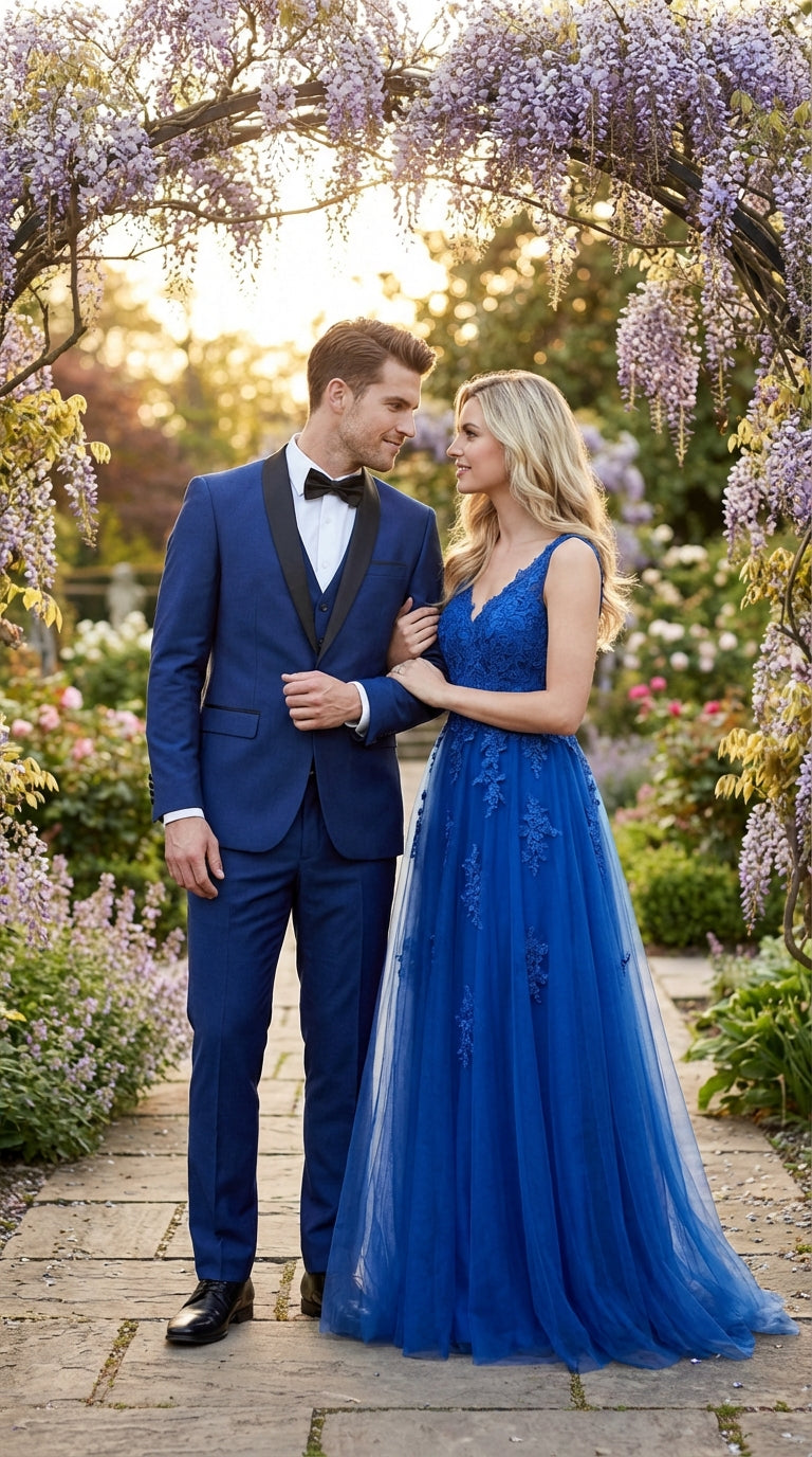 Men’s Shiny Sharkskin Saphire Royal Blue Tuxedo 3 Piece Suit with Black Shawl Lapel | Formal Wedding Prom Suit Shiny Fabric - 38 Short Jacket+32 Waist Adjustable 28to34)(Height: 5 4 to5 7 )(Neck  15-16.5)S-M)
