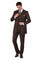 Men’s Vintage Brown Pinstripe 3-Piece Gangster Suit