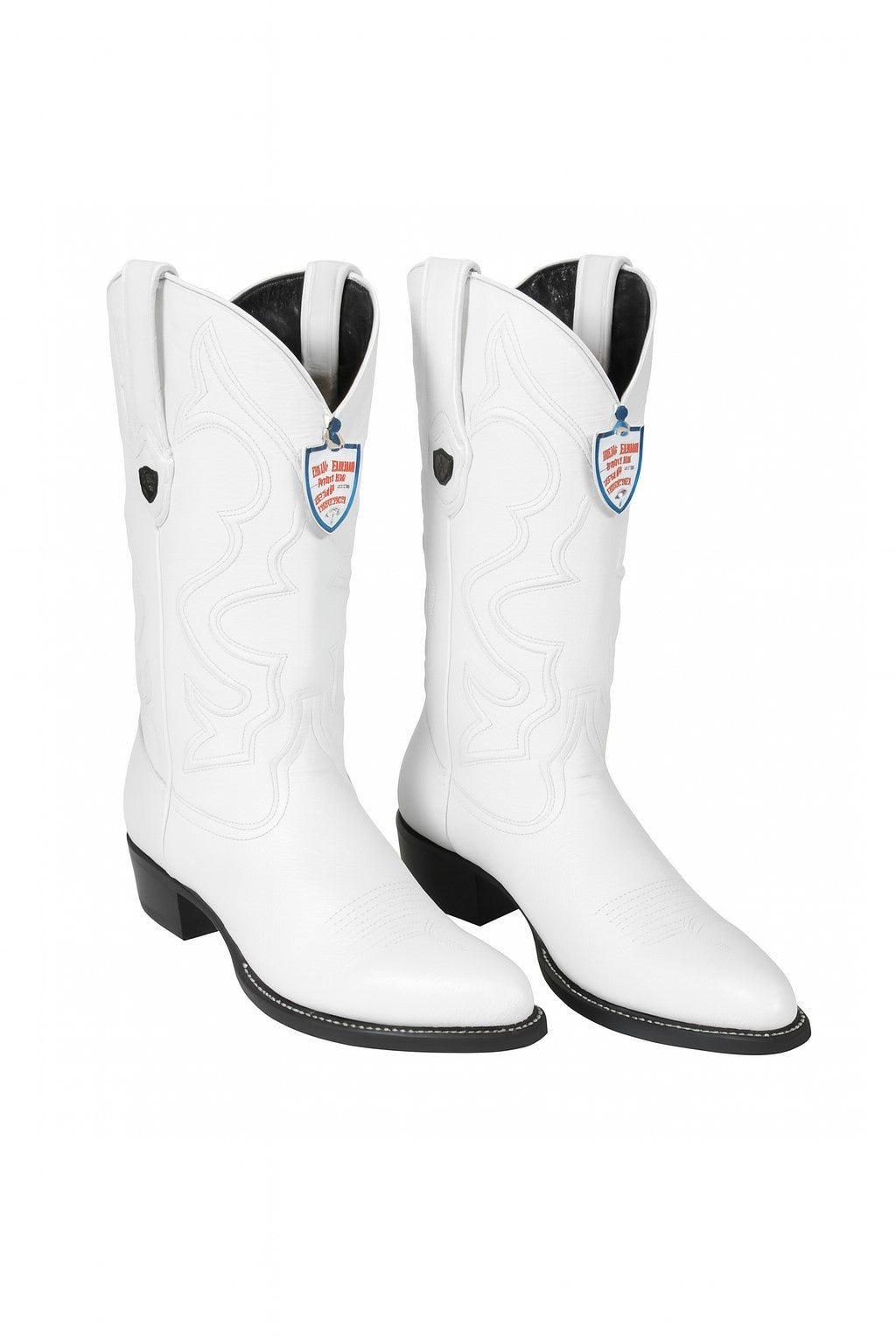 Men’s White Western Cowboy Boots - Genuine Leather - Handcrafted Rodeo Style-New Designer Collection - US 8.0 Standard/D/ Medium / Eu:41-42