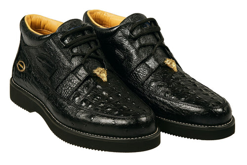Men's Wild West Boots Caiman and Ostrich Skin Shoe 2ZA050205