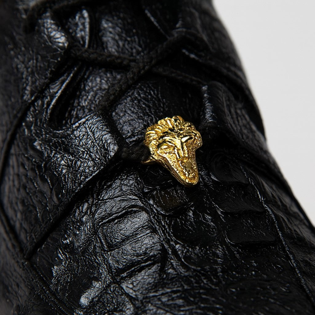 Men's Wild West Boots Caiman and Ostrich Skin Shoe 2ZA050205-New Designer Collection - 6