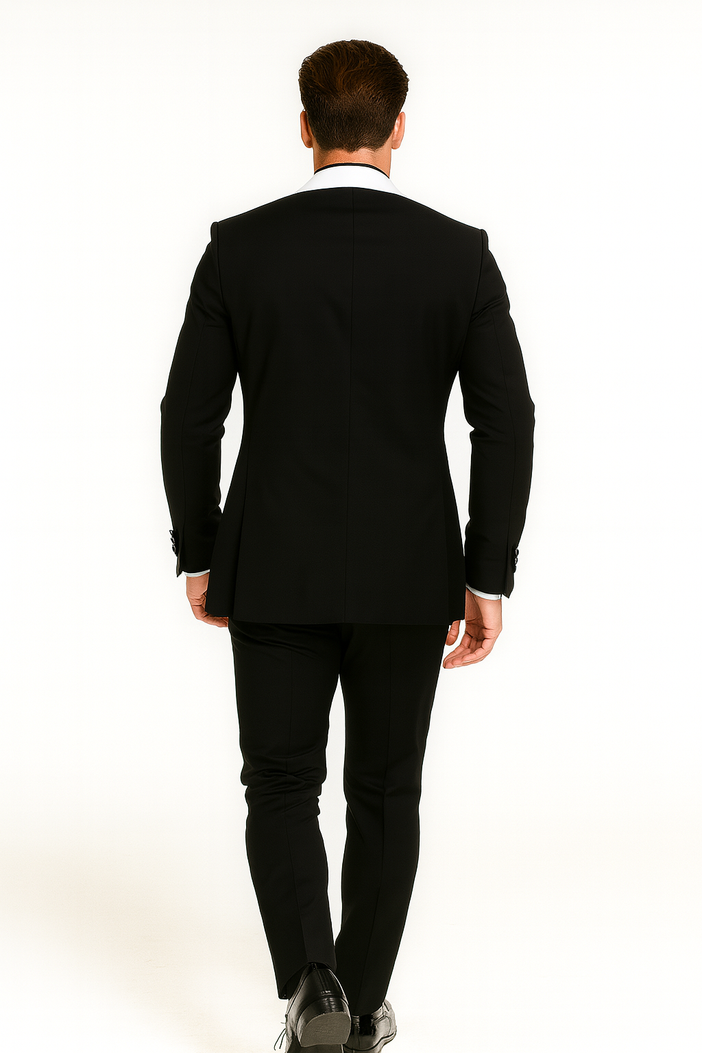 Mens Black Dinner Jacket - Two Toned Color Blazer - Black and White Lapel Sport Coat - Coat Size 38