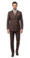 Mens Double Breasted Suits Gold Buttons -  Brown Suit - Double Breasted Blazer-New Designer Collection