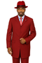 Zoot Suit - Mens 2PC Classic Long Fashion Burgundy Zoot Suit