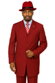 Zoot Suit - Mens 2PC Classic Long Fashion Burgundy Zoot Suit