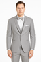 Mens Designer Marseille One Button Satin Trimmed Peak Tuxedo Light Grey