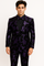 Mardi Gras Suit - Purple and Black Paisley Tuxedo Dinner Jacket + Matching Pants - Slim Fitted