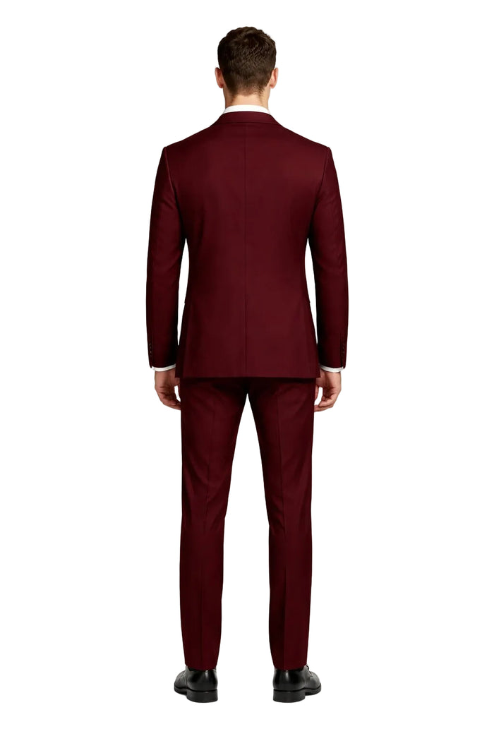 Men's Maroon Color ~ Slim Fit Burgundy Maroon Suit ~ Wine Suit