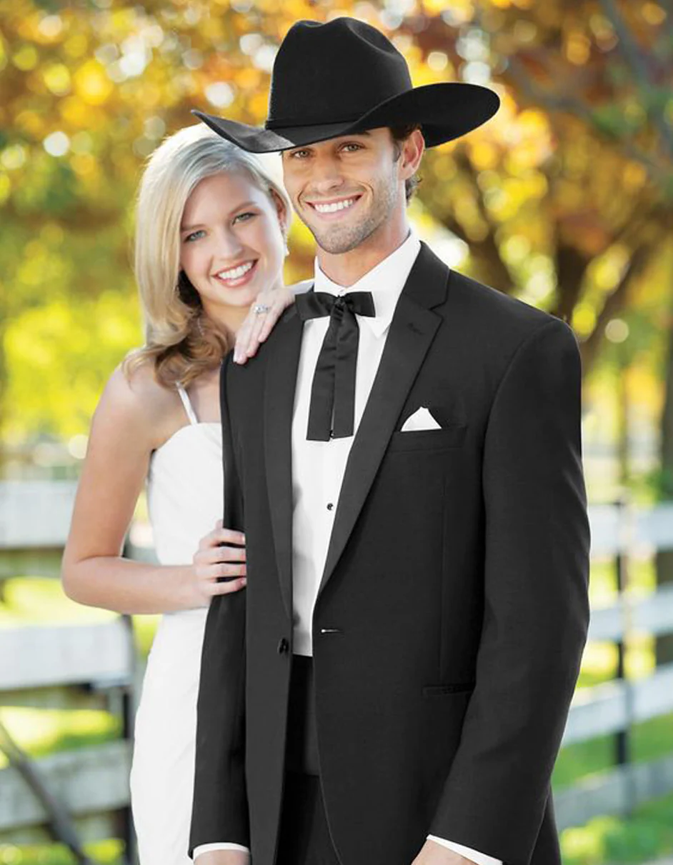 Mens 1 Button Western Cowboy Wedding Tuxedo Black - 38 Short Jacket+32 Waist Adjustable 28to34)(Height: 5 4 to5 7 )(Neck  15-16.5)S-M)